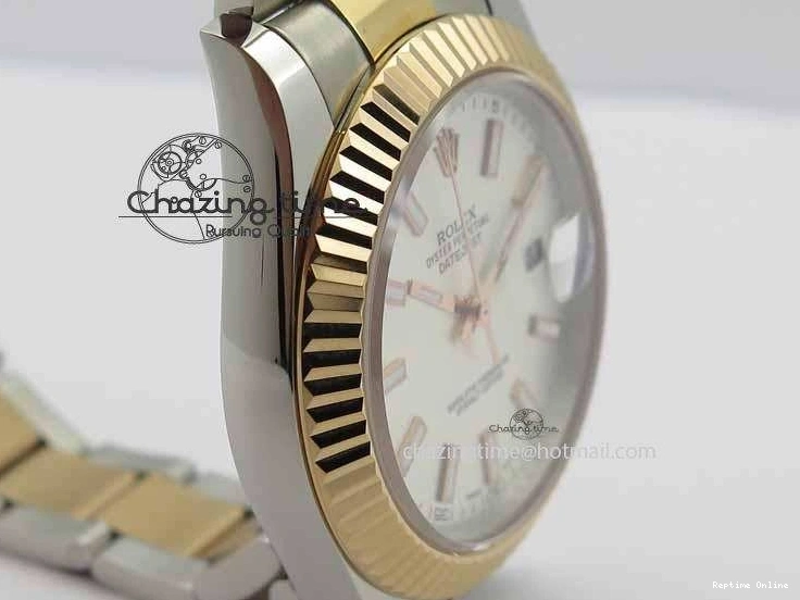 0127 DateJust II 41mm SS RG BP Maker Best Edition Silver Sticks Dial On SS RG Bracelet SA Comfortable 3716
